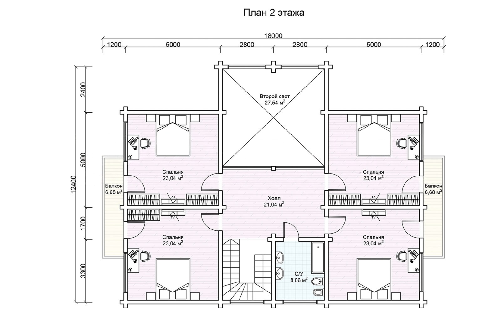 План 2 этажа